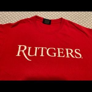 Vintage Rutgers University Red T Shirt Size M
